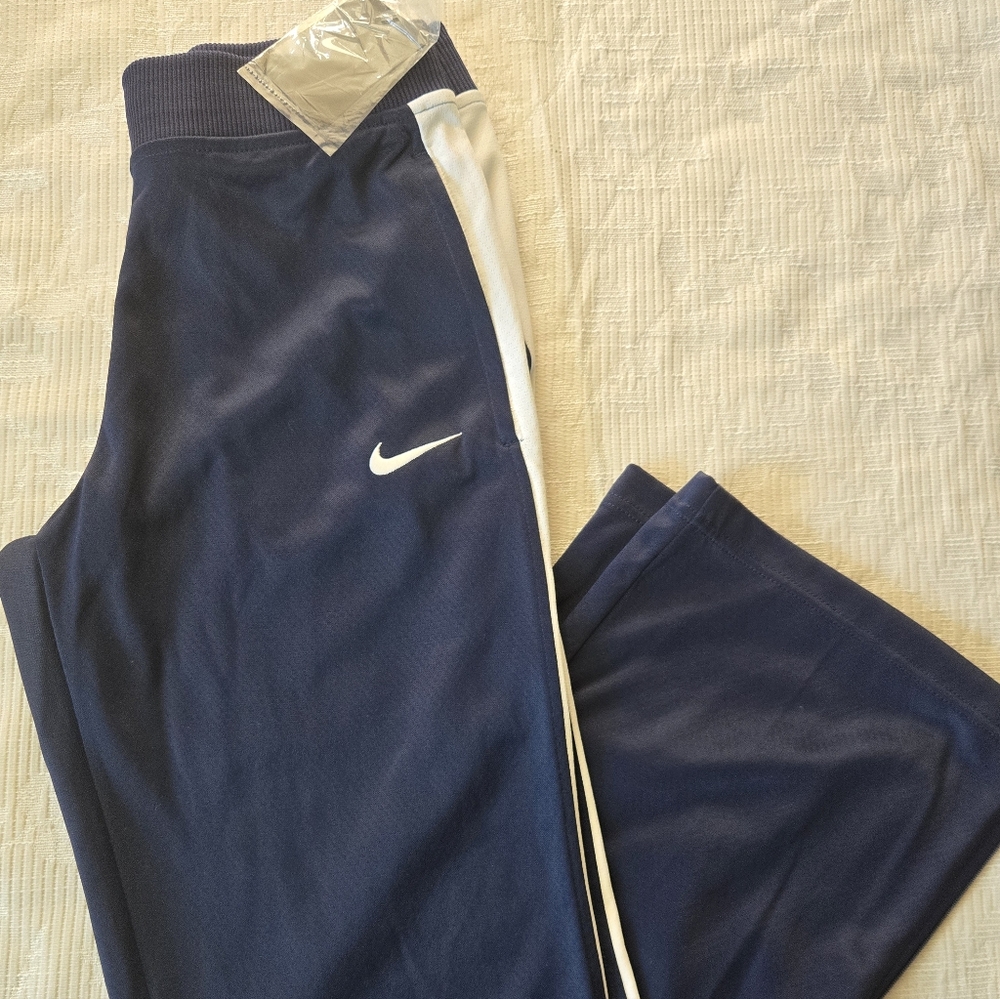 NWT NIKE womens dark blue white ACTIVE WEAR SPORTS PANTS size XS With  Pockets